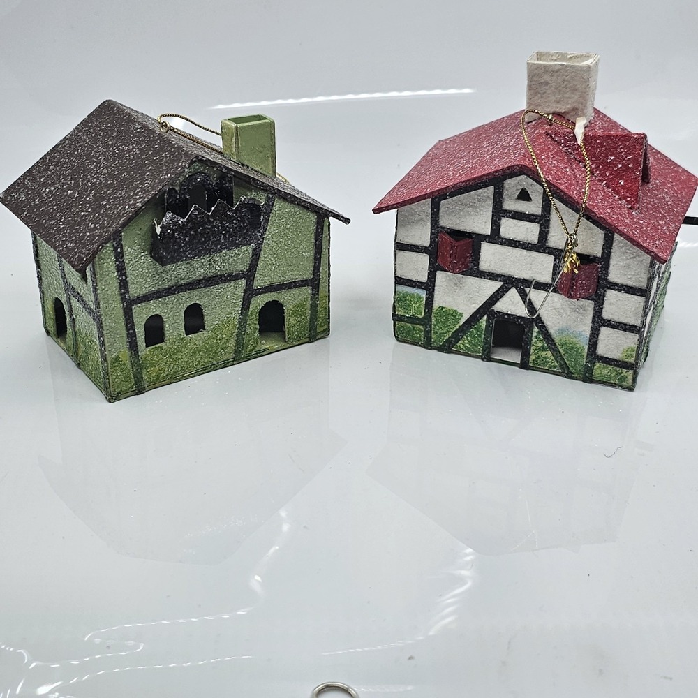 Christmas Paper Mache House Ornaments (2)
